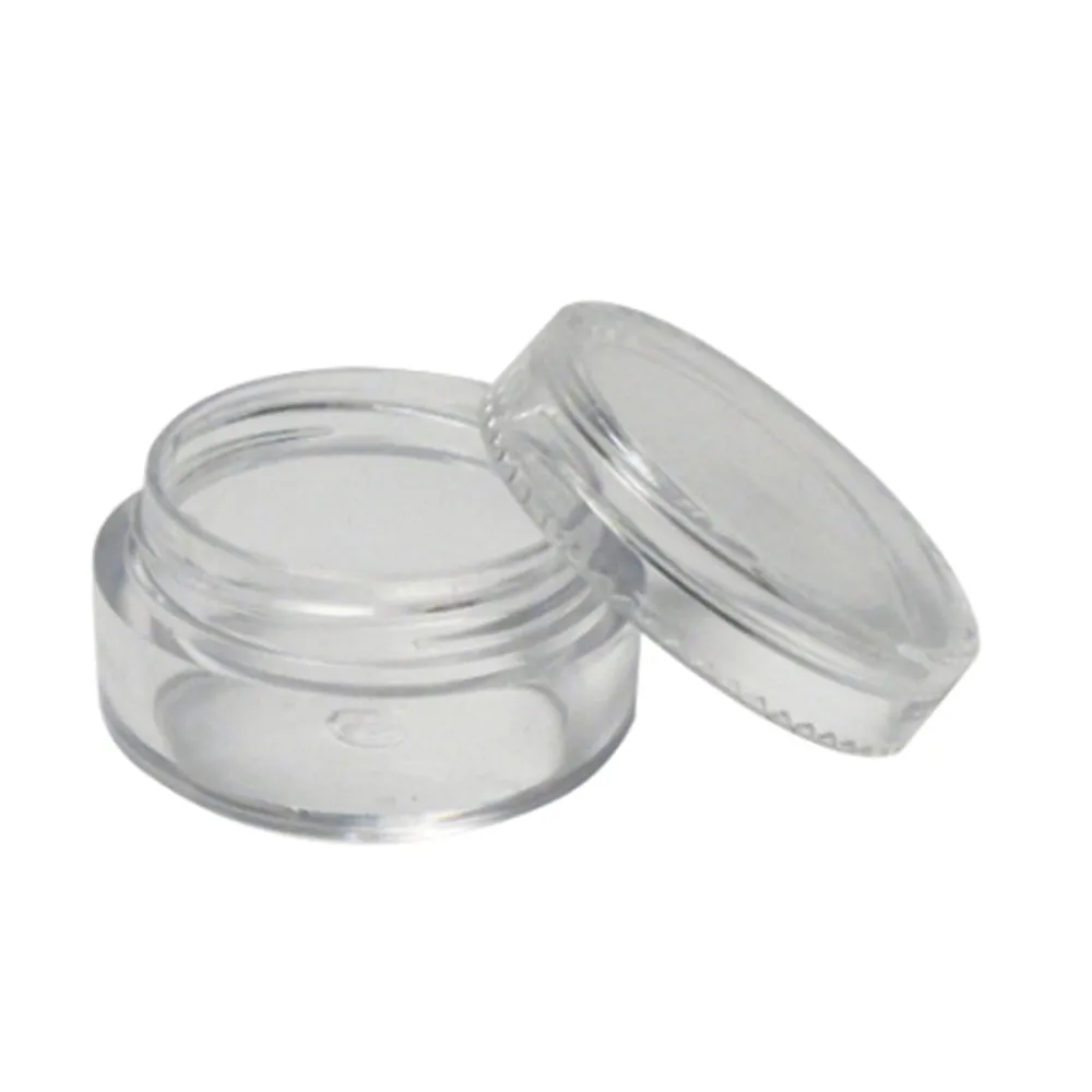 10PC Empty Clear Jars Cosmetic Screw-On Lid Travel Sample Cream Container Makeup