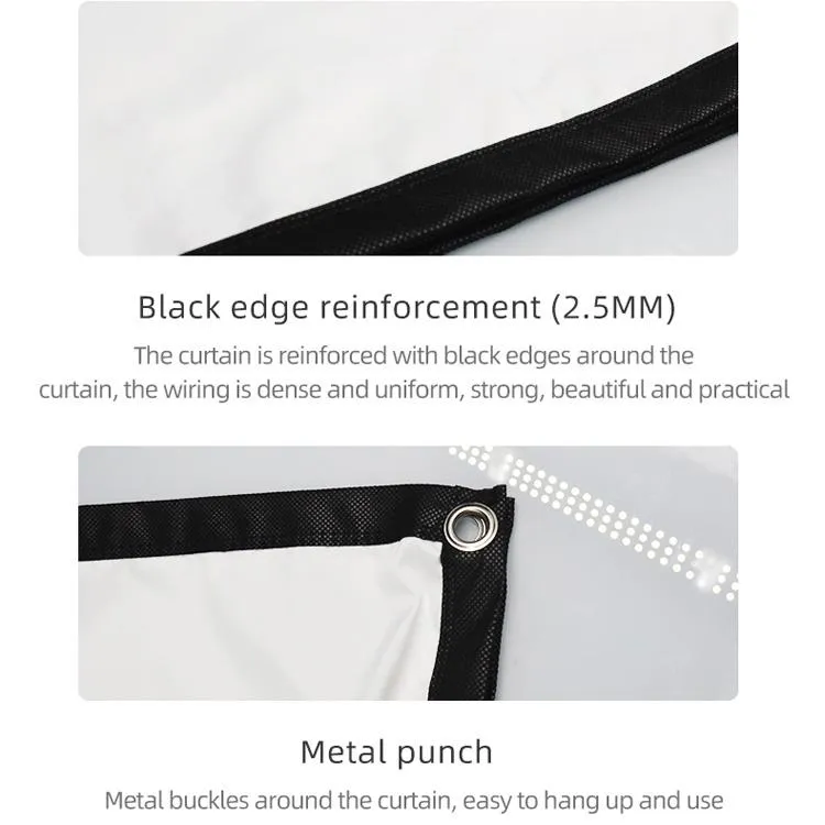 84 Folding High Density Projector Film Curtain - 4 3 172x128cm Projection Area