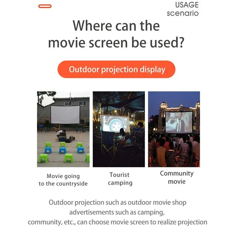 84 Folding High Density Projector Film Curtain - 4 3 172x128cm Projection Area