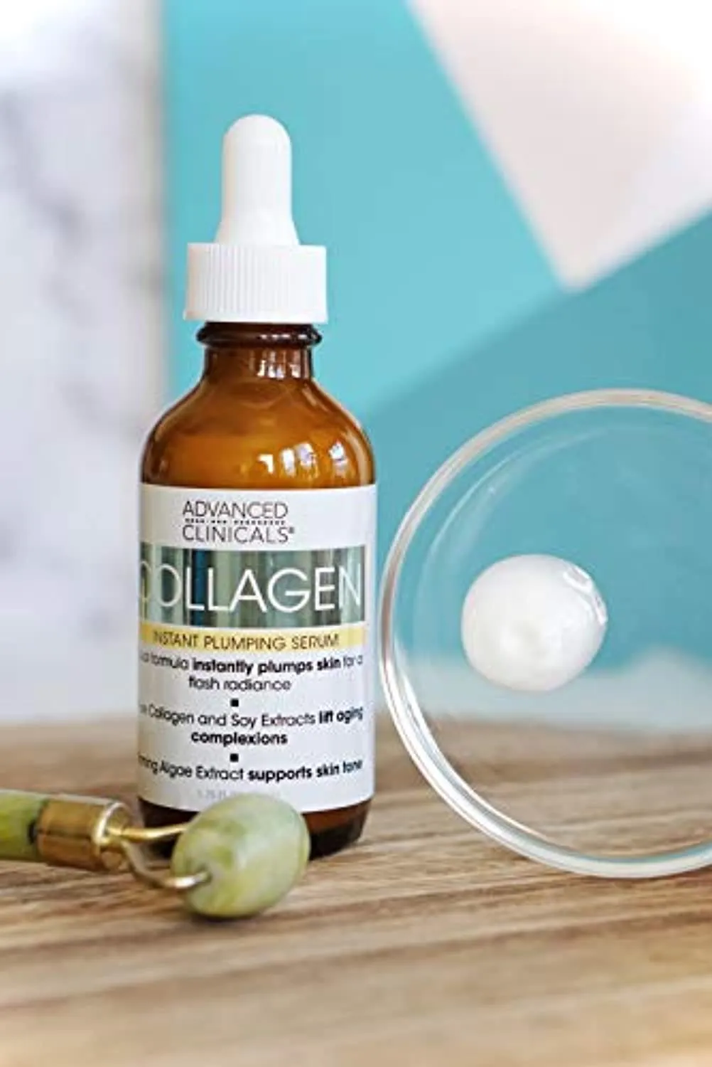 Advanced Clinicals 2 Piece Anti-aging Skin Care set with collagen. 16oz Spa Size Collagen Lotion And 1.75oz Collagen Instant Plumping Serum To Hydrate, Moisturize, Firm, Dry, Cracked Skin.