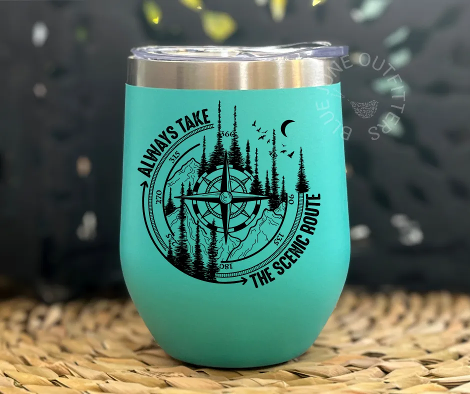 Always Take The Scenic Route | Traveler Lover Stainless Steel Tumbler