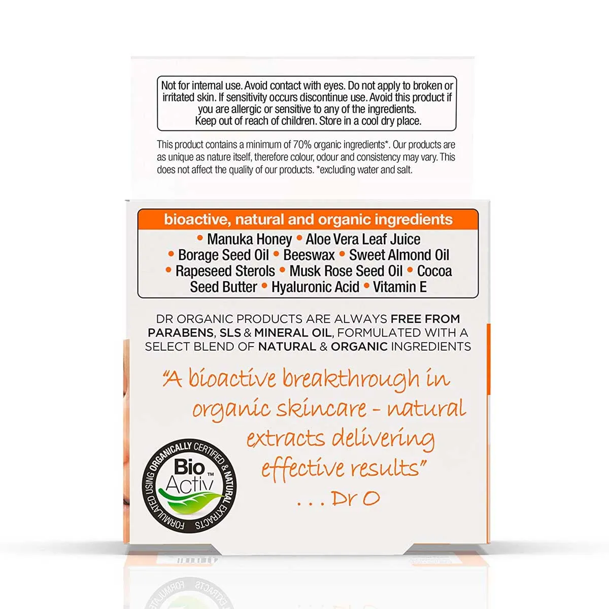 DR ORGANIC Manuka Honey Rescue Cream 50ml