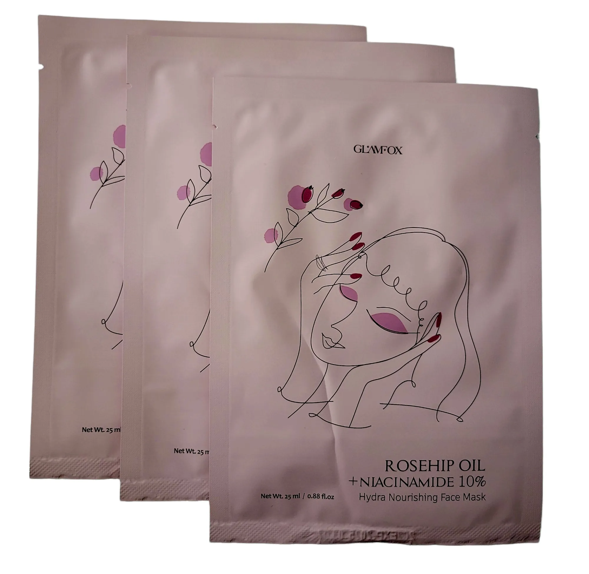 Glamfox Rosehip Oil   Niacinamide 10% Hydra Nourishing Face Mask