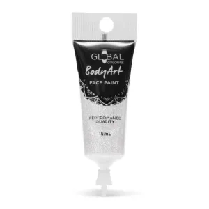 Global, White Holographic Glitter Gel 15ml