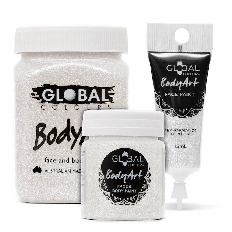 Global, White Holographic Glitter Gel 200ml