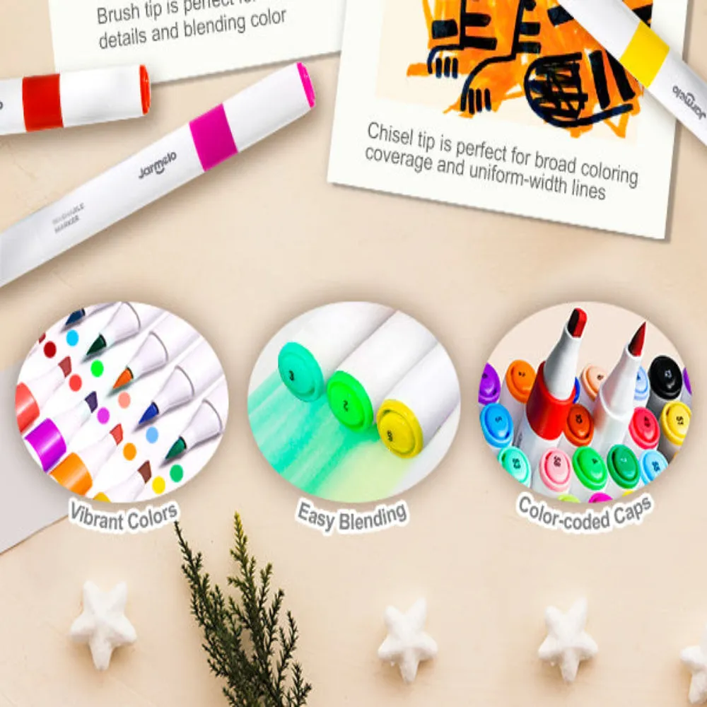 Jar Melo Washable Dual Tip Markers
