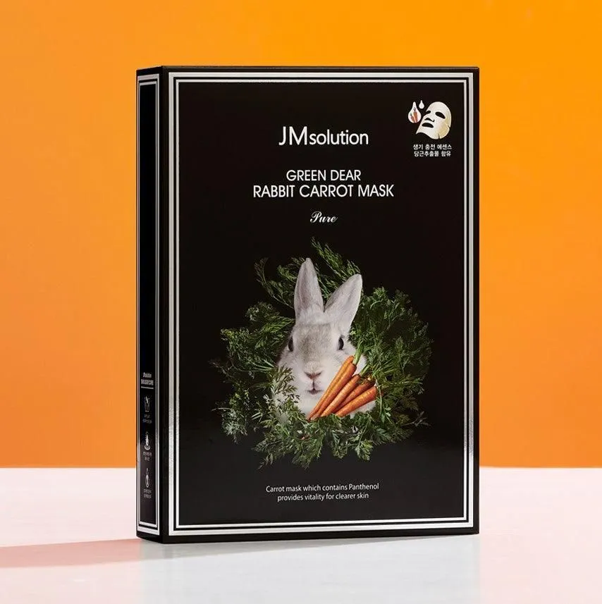 JM Solution Green Dear Rabbit Carrot Mask Pure 30ml*10EA
