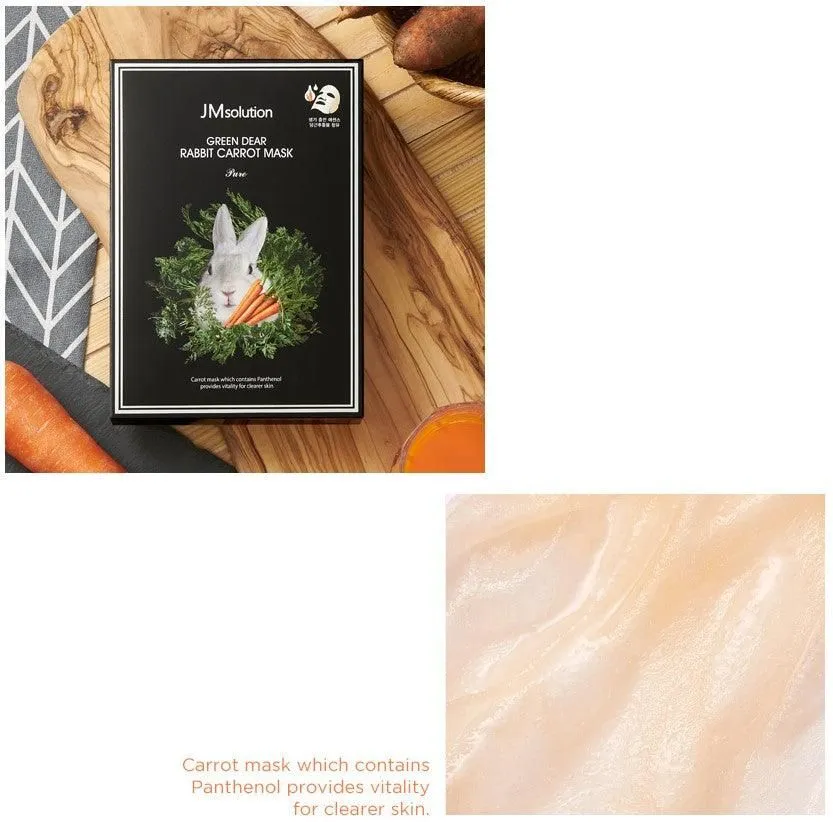 JM Solution Green Dear Rabbit Carrot Mask Pure 30ml*10EA