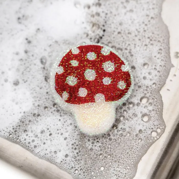 Kikkerland Mushroom Scrub Sponges (Set of 2)