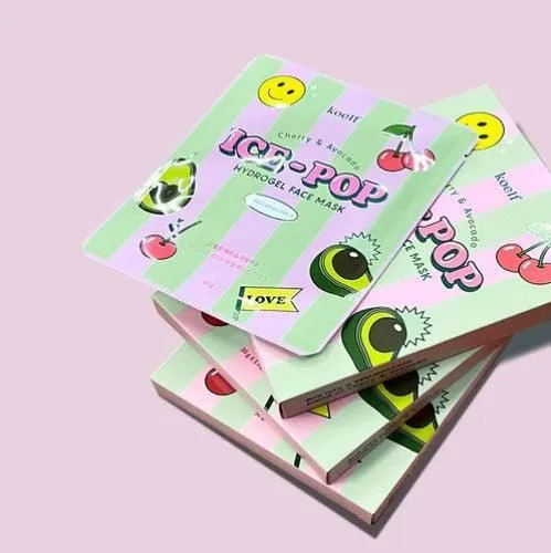 KOELF Cherry & Avocado Ice-Pop Hydrogel Mask Pack 30g*5EA