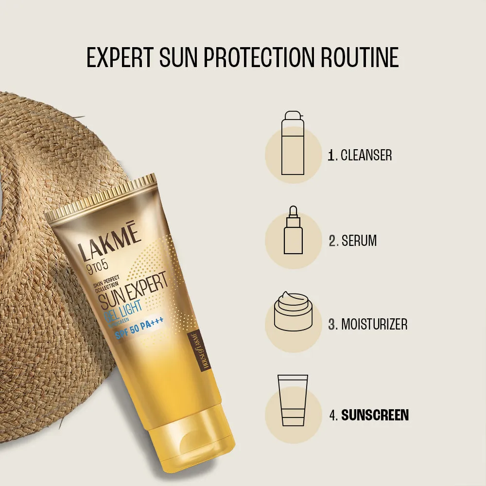 Lakmē Sunscreen Gel SPF 50 PA   Niacinamide, Water Light, For Normal to Oily Skin,No White Cast 100g