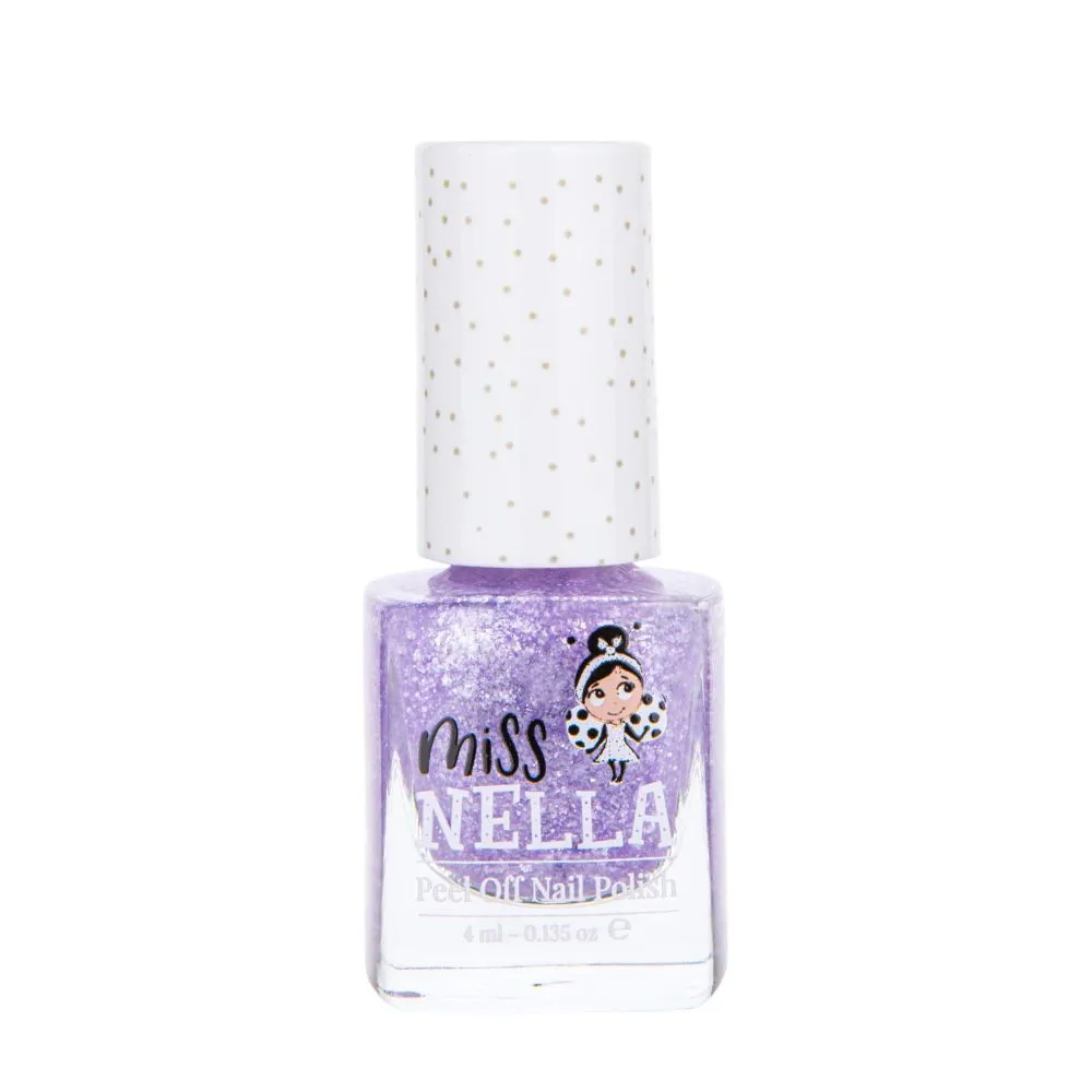 Miss Nella Peel Off Nail Polish- Sparkly Zebra