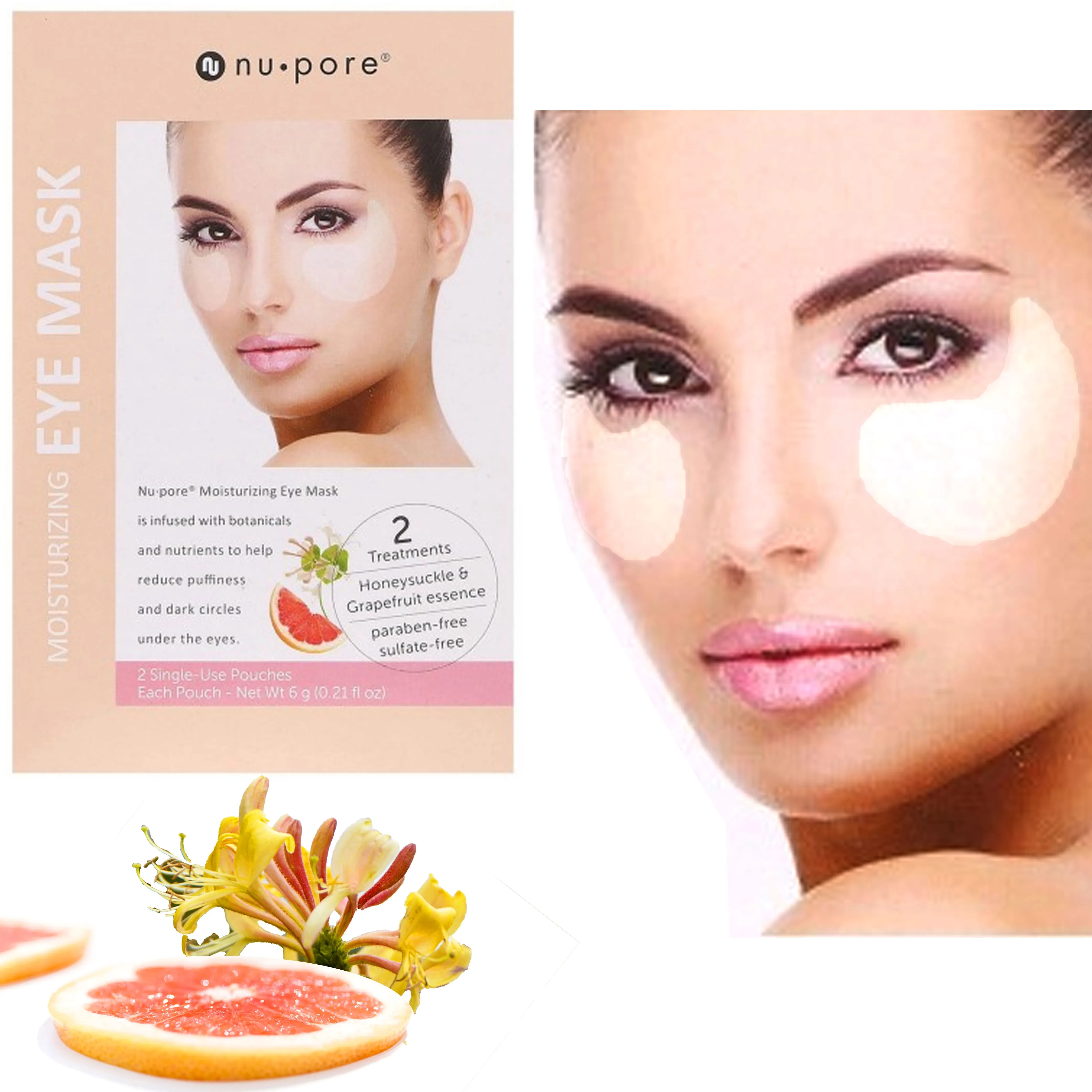 Nu-Pore Under Eye Patches Anti-Wrinkle Aging Dark Circle Gel Moisturize 4 Strips