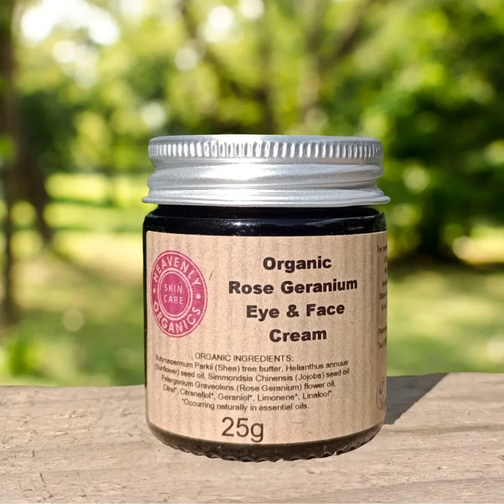 Organic Face Moisturiser, Organic Natural Eye and Face Cream, Various Scents