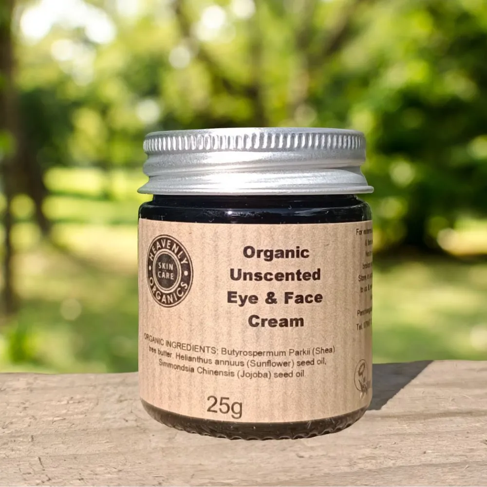 Organic Face Moisturiser, Organic Natural Eye and Face Cream, Various Scents