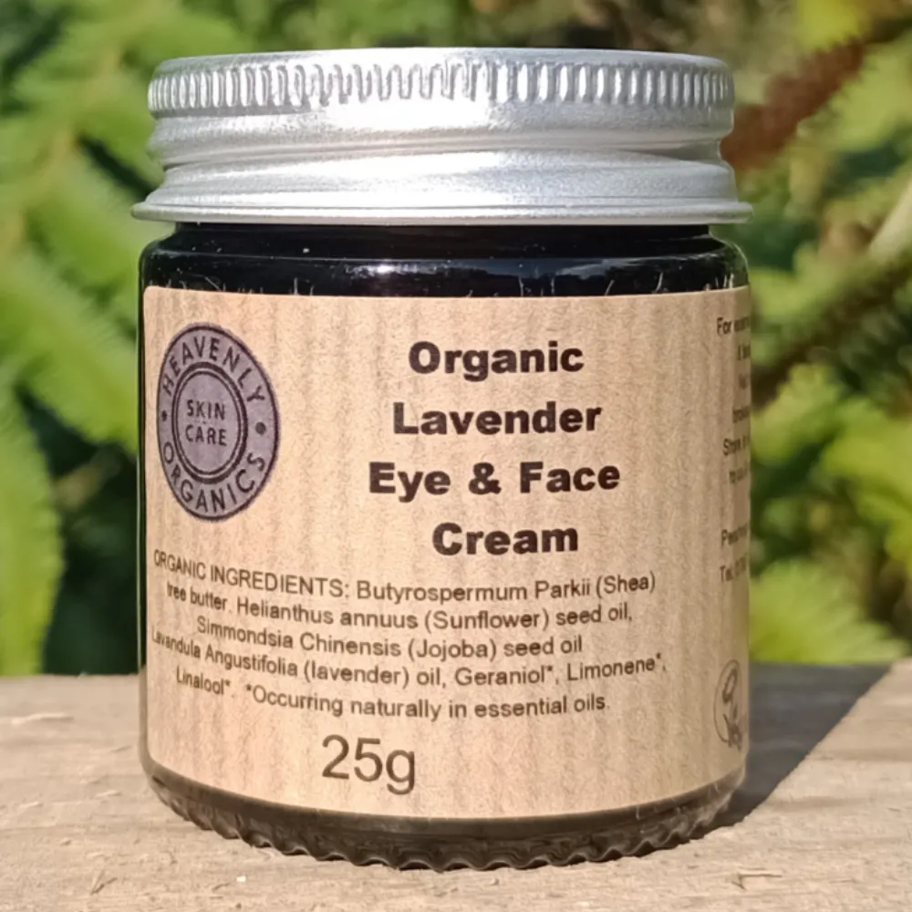 Organic Face Moisturiser, Organic Natural Eye and Face Cream, Various Scents