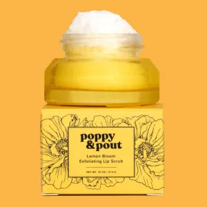 Poppy & Pout | Lip Scrub, Lemon Bloom