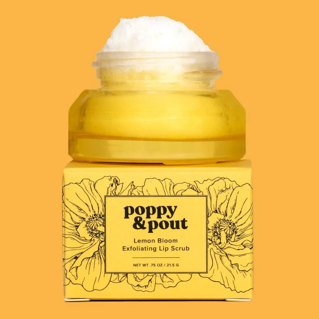 Poppy & Pout | Lip Scrub, Lemon Bloom