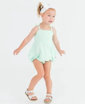 RuffleButts | Mint Smocked Romper
