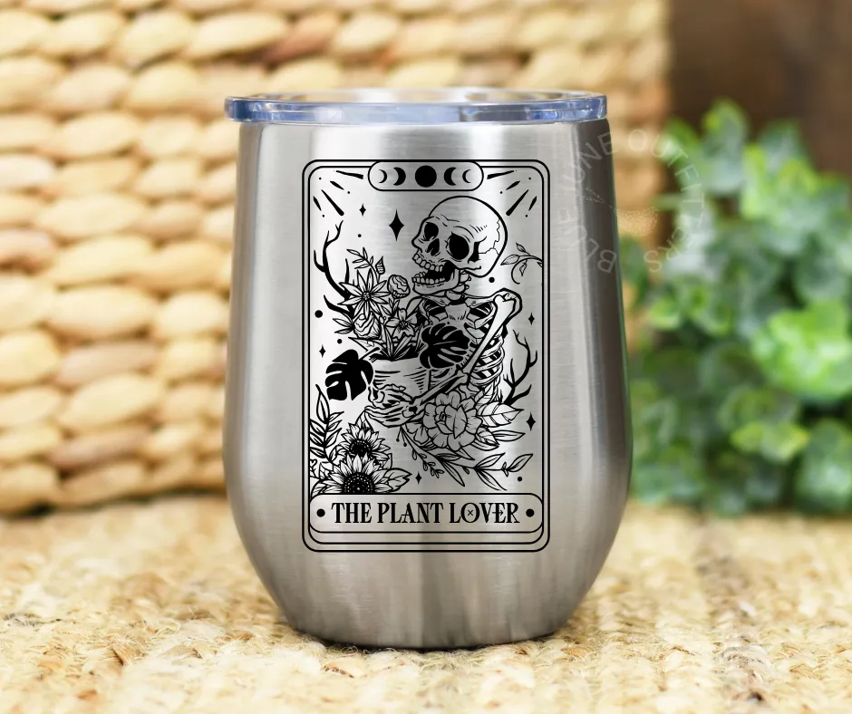 The Plant Lover Tarot | Stainless Steel Wine Tumbler