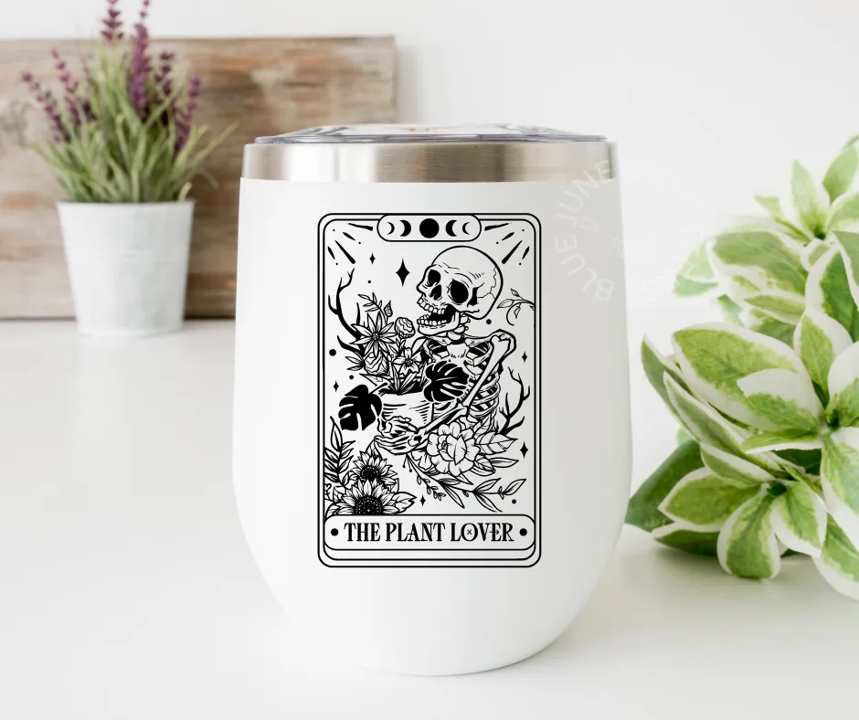 The Plant Lover Tarot | Stainless Steel Wine Tumbler