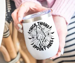 Thick Thighs Spooky Vibes | Stainless Steel Tumbler