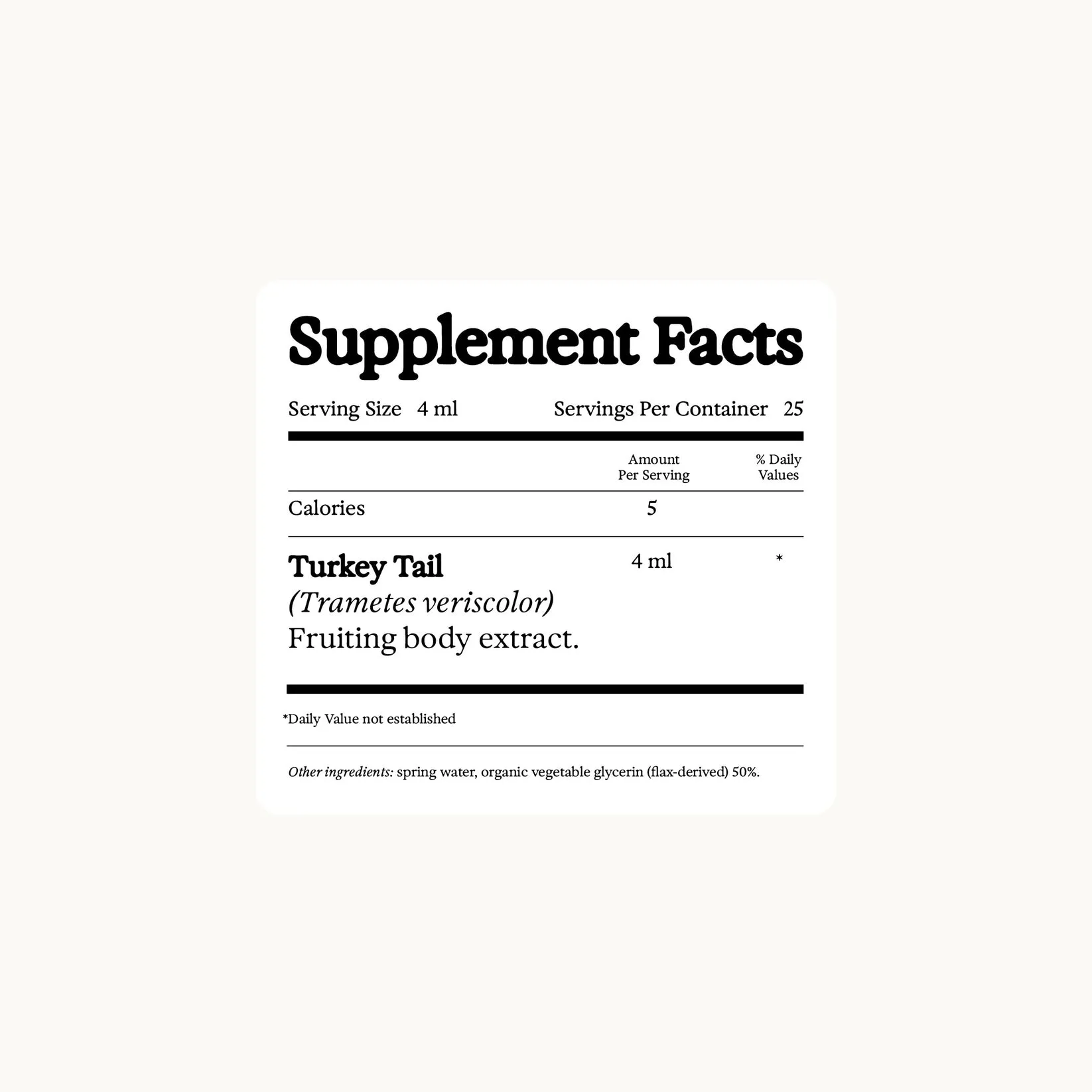 Turkey Tail Super Mushroom Tincture *alcohol-free*