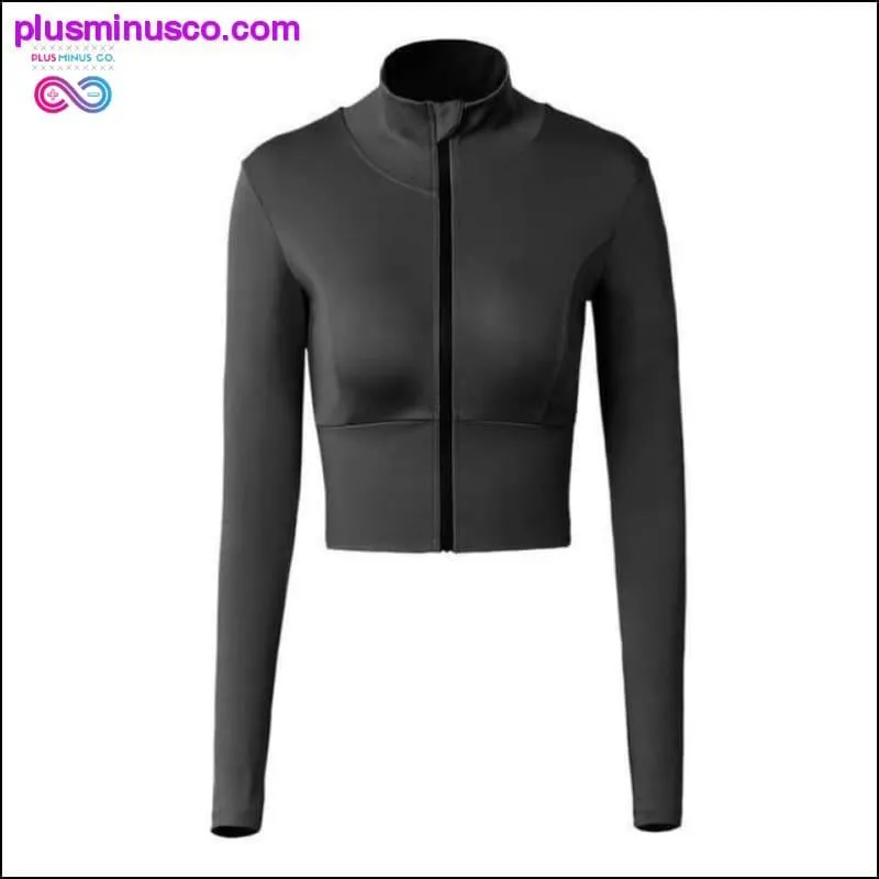Women Fitness Running Jacket Long Sleeve Training Zipper